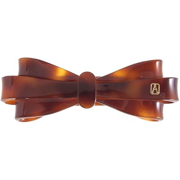 美品アレクサンドル ドゥ パリ☆ベルベット重ねリボン バレッタ★ブラウン バレッタ (8 cm)｜ALEXANDRE DE PARIS（アレクサンドル ドゥ パリ）